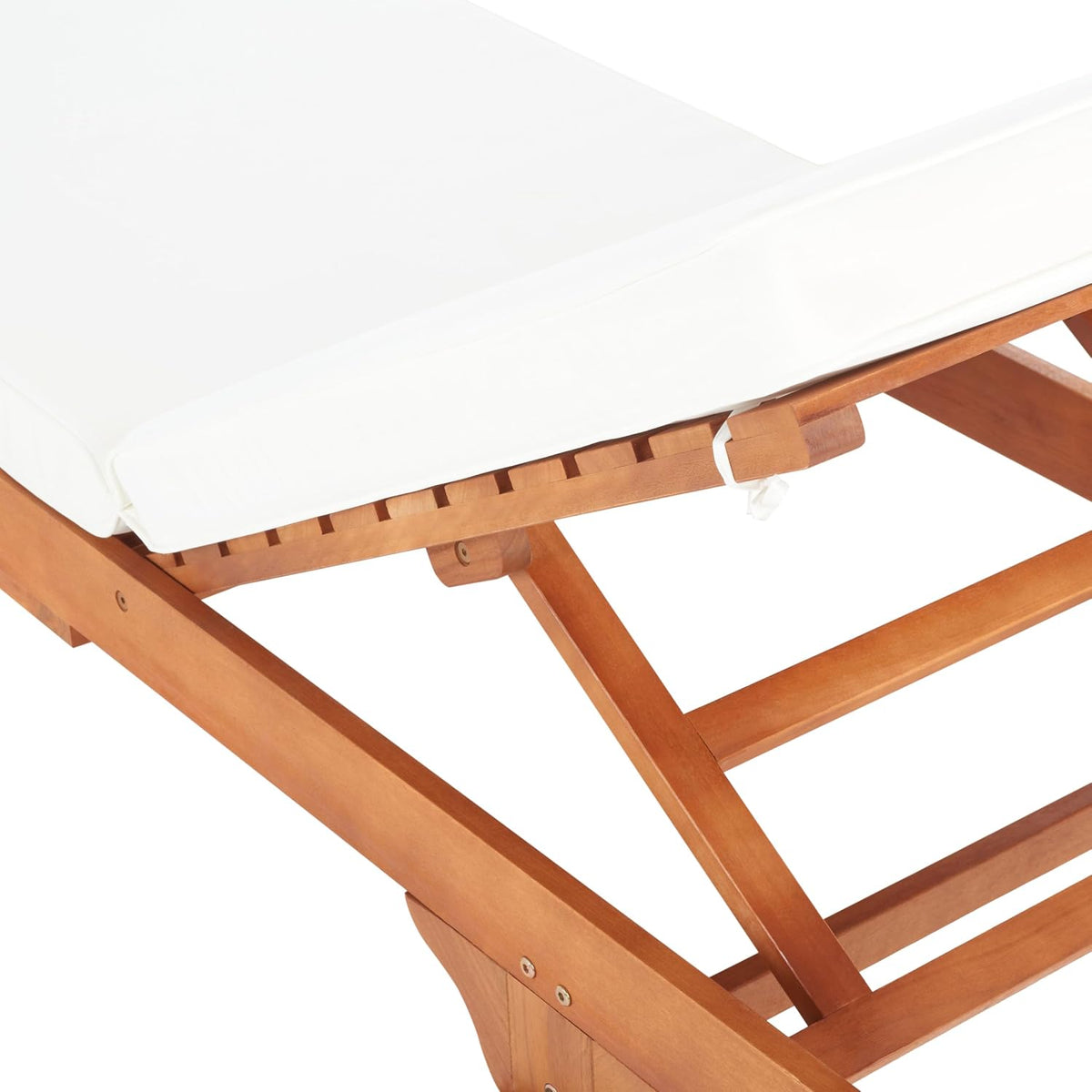 Newport Natural Beige Patio Chaise Lounge with Side Table
