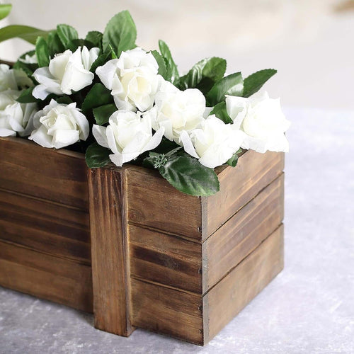24×6" Smoked‑Brown Wood Planter Box with Liner