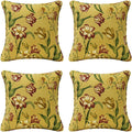 4‑Pack Sunlit Tulip Square Outdoor Throw Pillows 18×18"