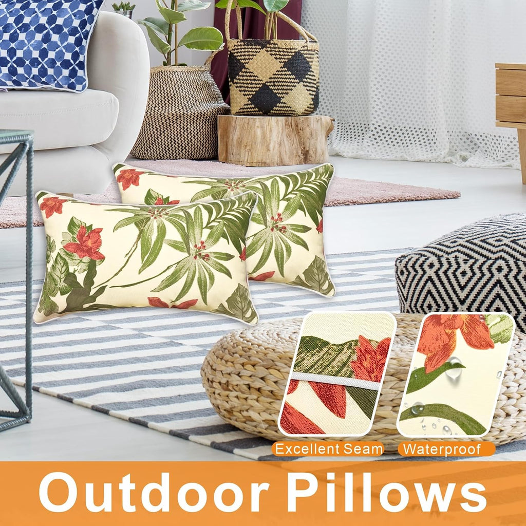 12×20 Green Outdoor Throw Pillows