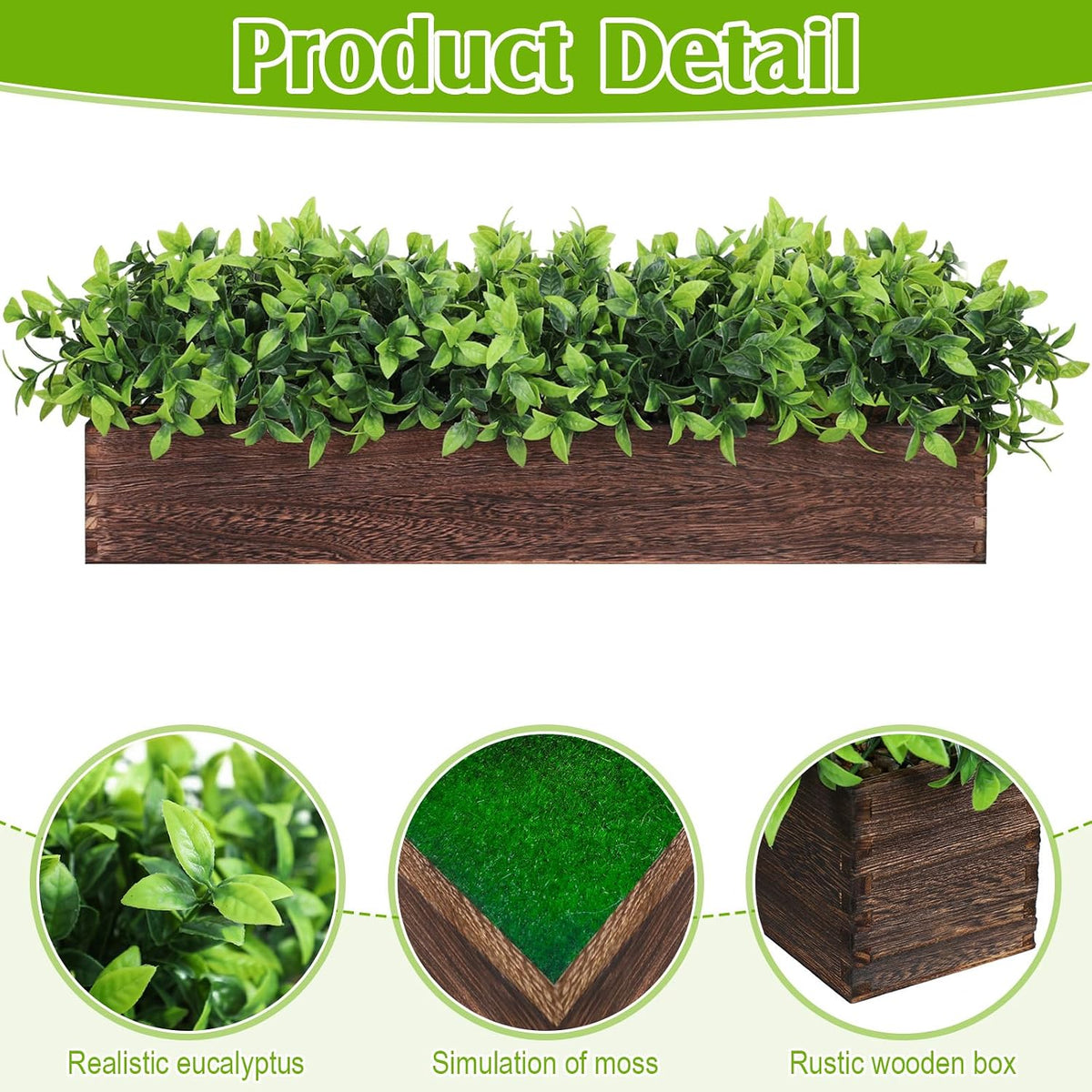 Set of 2 24" Brown Artificial Eucalyptus Plants
