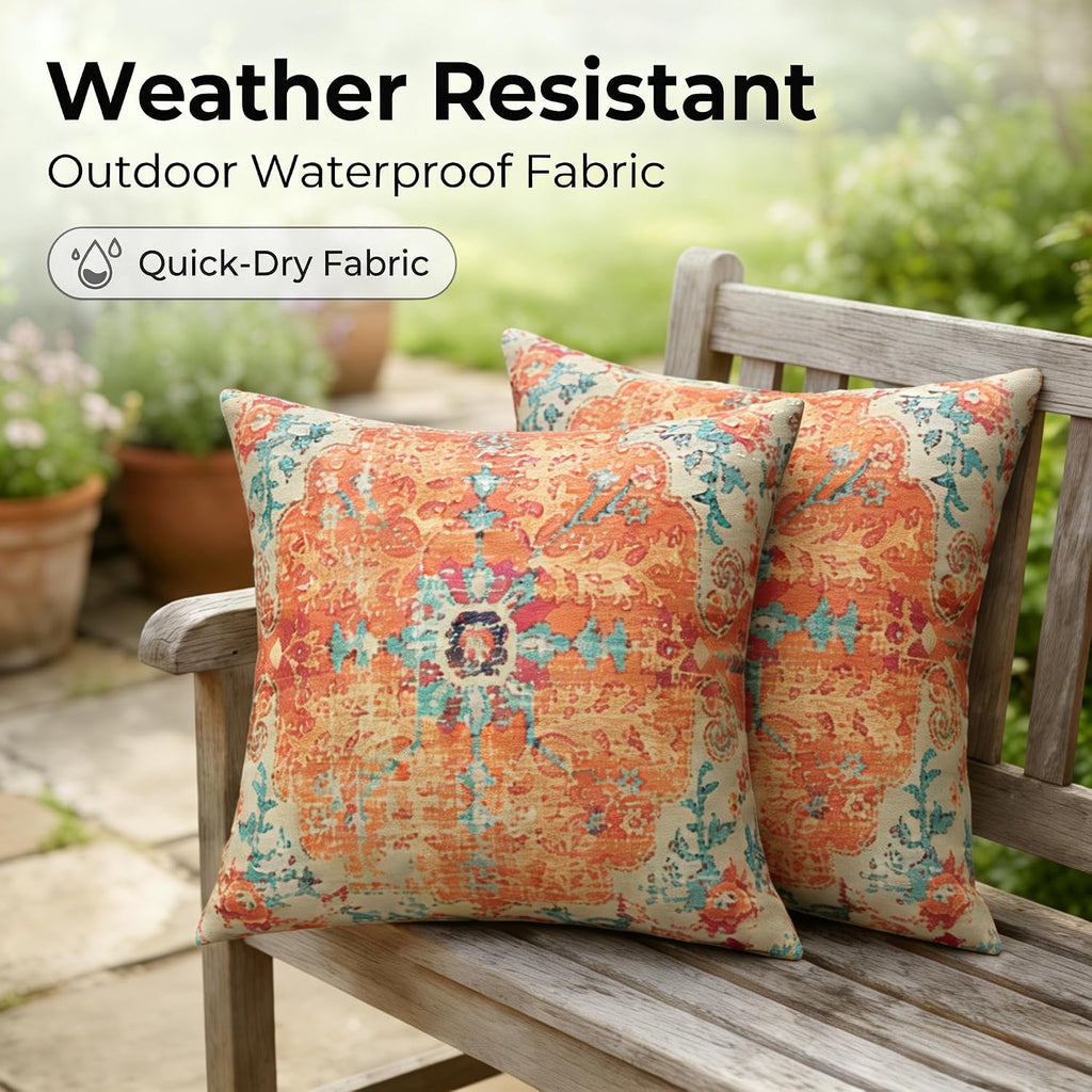 Outdoor Patio Throw Pillows with Inserts