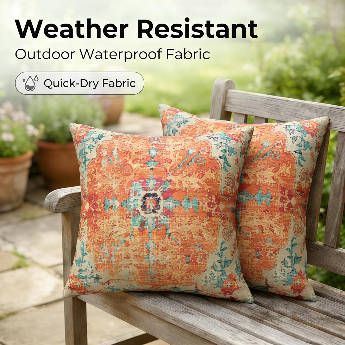 Outdoor Patio Throw Pillows with Inserts