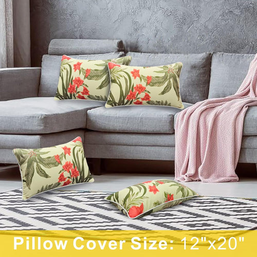 12×20 Green Outdoor Throw Pillows