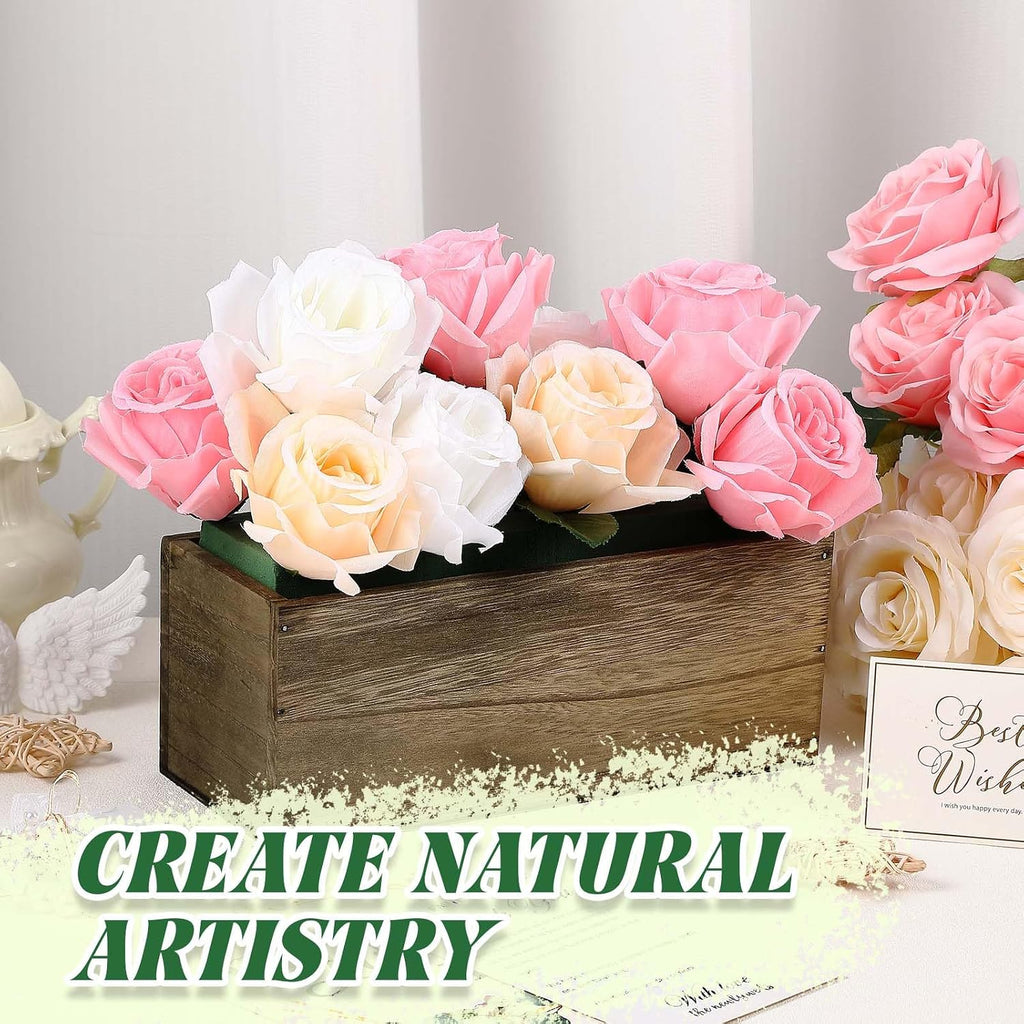 Set of 10 10×4×4" Rustic Wood Planter Boxes