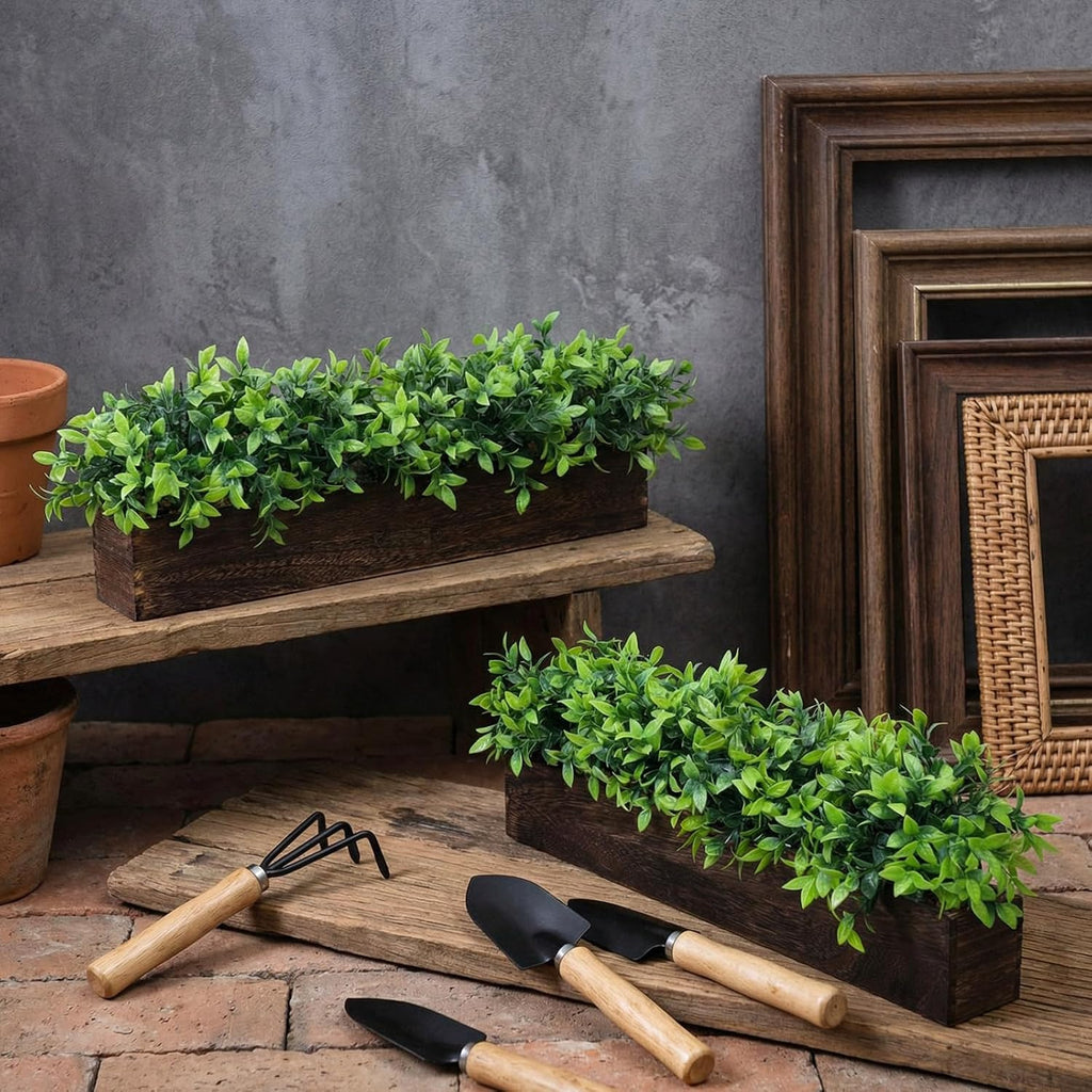Set of 2 24" Brown Artificial Eucalyptus Plants