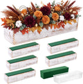 Set of 6 16×4" White Rustic Wood Planter Boxes