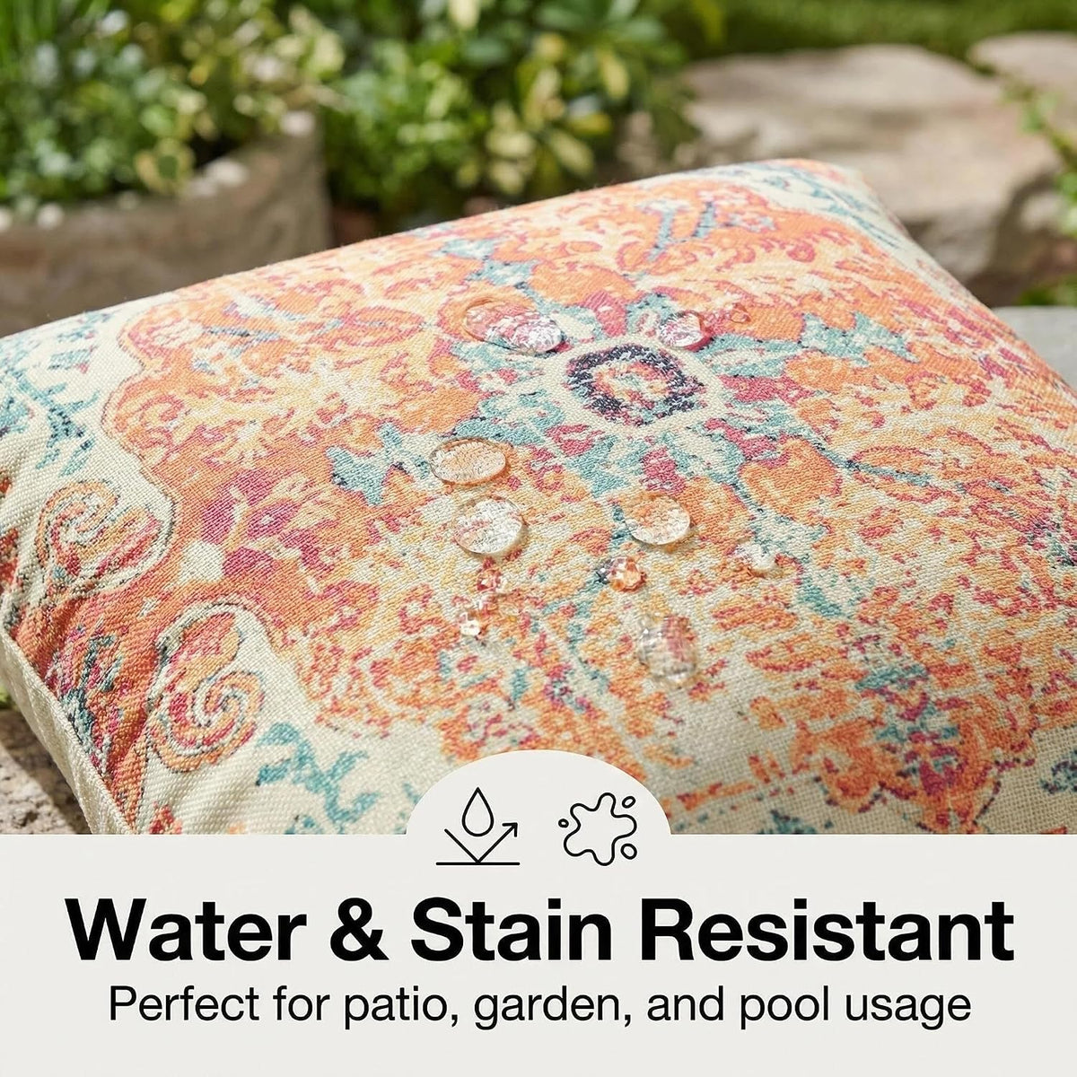 Outdoor Patio Throw Pillows with Inserts
