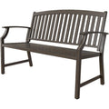 52" Northwoods Brown Faux‑Wood Outdoor Bench